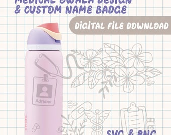 Medical Owala 32oz SVG, Medical Clipart, Digital Download, Cricut, Silhouette Cut File