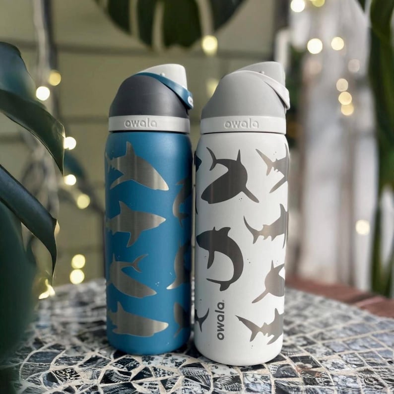 Shark Engraved 32oz Owala Water Bottle - Etsy