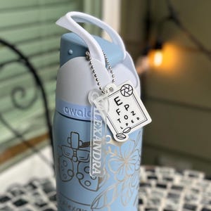 Eye chart Optometrist Keychain & Name tag