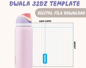 Owala 32 ounce Template, Digital File SVG & PNG for laser cutter