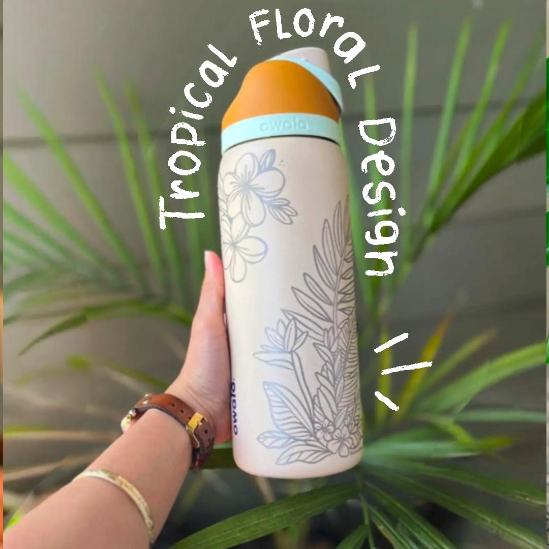 Hawai'i Owala Custom Engraved 32oz & 40oz Water Bottle - Hand