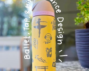 Engraved Dance Themed Owala Bottle – 32oz Hip Hop, Tap, Ballet - Custom Name