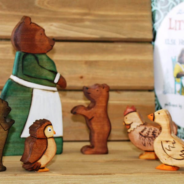 Little Bear and Friends Playset - Natural Eco Friendly Waldorf Toy
