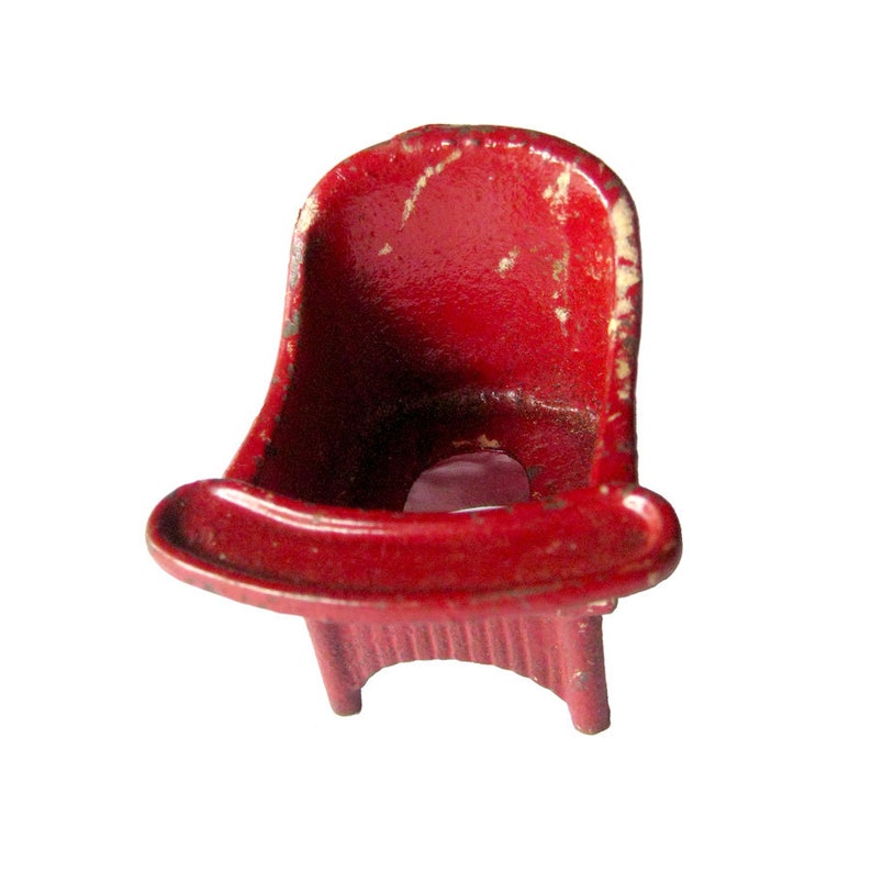 Kilgore Cast Iron Doll Potty Chair Vintage Miniature Dollhouse Image 0