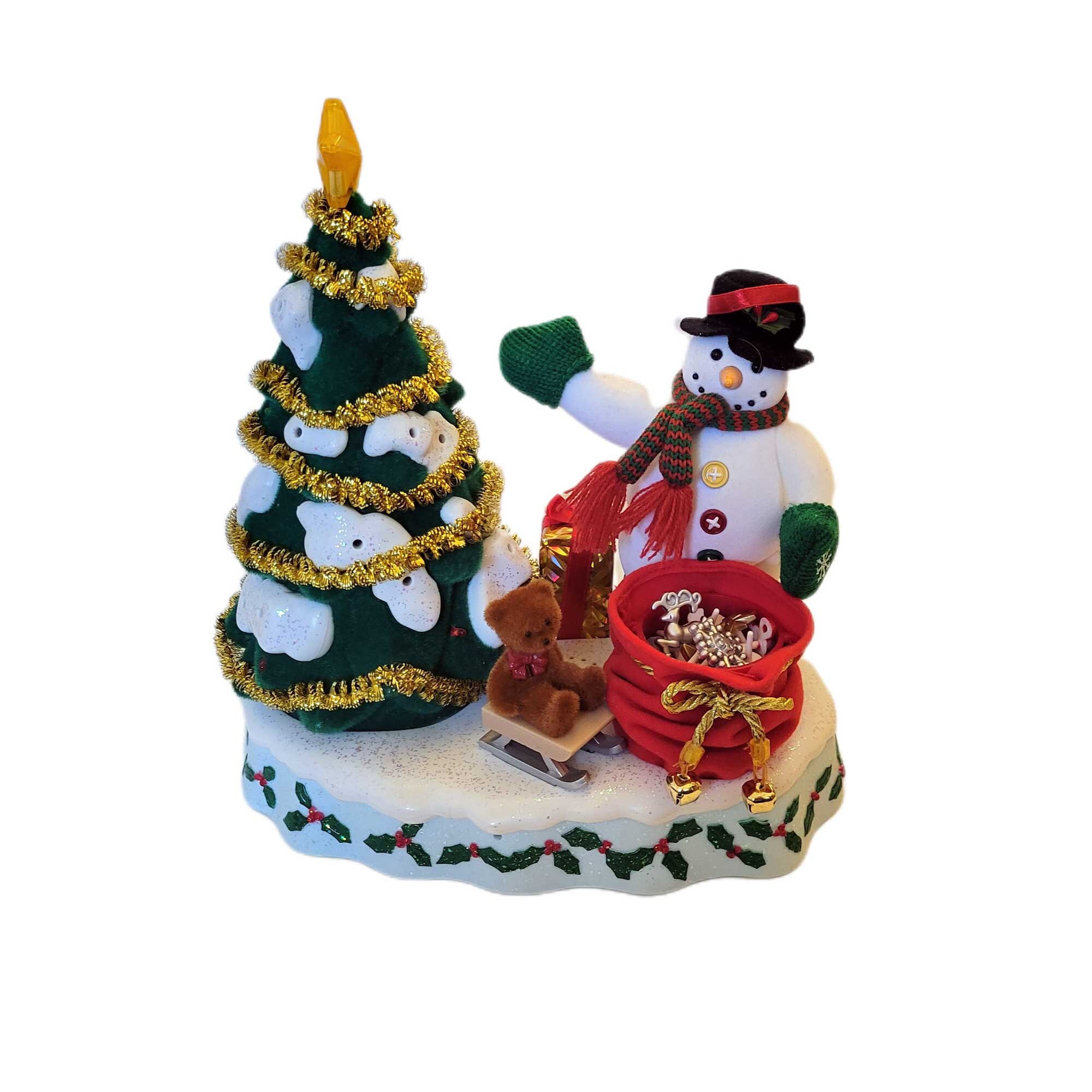 Talking Countdown to Christmas Snowman Scene by AVON Santas - Etsy