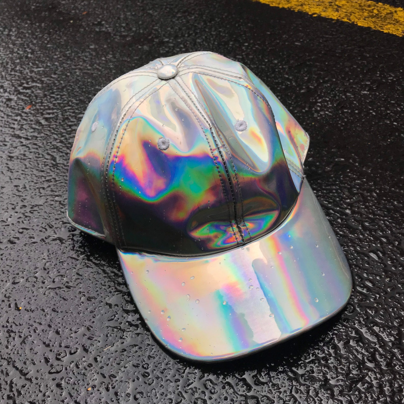 Holographic Hat Holographic Cap Holographic Snapback Lasser Etsy