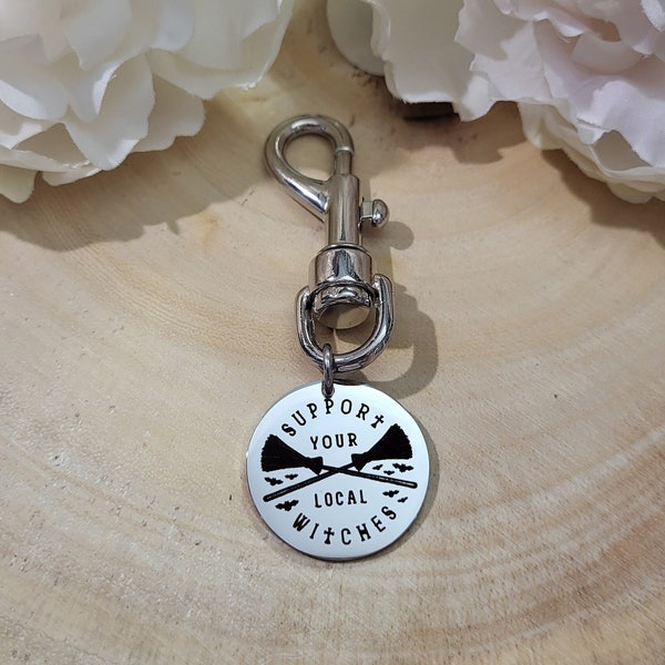 Support Your Local Witches Keychain-Boho Accessories,Boho Keychain,Witchy Keychain,Witchy Bohemian Gypsy,Halloween Keychain,Pagan Wicca