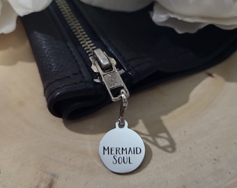 Mermaid Soul fermeture éclair charme-fermeture éclair tirette bijoux-fermeture éclair étiquette-boho charme-boho accessoires-cadeaux pour elle-bestie cadeau-amant de plage-spirituel