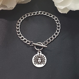 Medusa Stainless Steel Toggle Bracelet-Witchy Jewelry,Witchy Bracelet,Pagan Jewelry,Witchy Gifts,Medusa Jewelry,Medusa Bracelet,Medusa Gifts