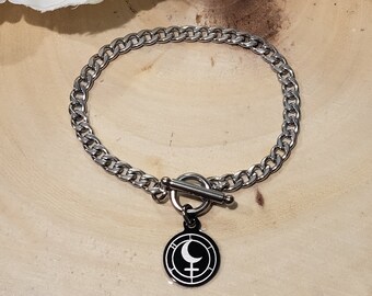 SM Lilith Toggle Bracelet-Witchy Jewelry,Witch Bracelet,Pagan Jewelry,Pentacle Bracelet,Always Be Lilith,Lilith Jewelry,Pagan Occult Gifts
