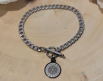 SM Hecate Goddess Stainless Steel Toggle Bracelet-Witchy Jewelry,Witch Bracelet,Pagan Jewelry,Goddess Jewelry,Occult Gifts,Hecate Jewelry