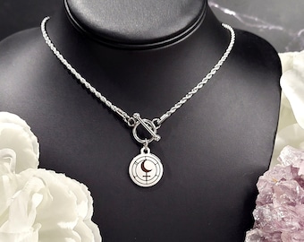 Lilith Sigil Stainless Steel Toggle Necklace-Lilith Necklace,Lilith Jewelry,Always Be Lilith Never Eve,Witchy Necklace,Witchy Jewelry