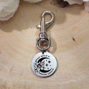 Stay Wild Moon Child Boho Keychain-Witchy Keychain,Witchy Vibes,Witchy Gifts,Moon Personalized Gifts,Witchy Accessories,Magical Accessories