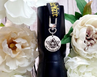 Bee-Witched in Salem Boot Charm-Shoe Accessories,Boot Jewelry,Gothic Boot Charm,Bee Boot Charm,Boot Accessory,Witchy Accessories,Witchy Gift