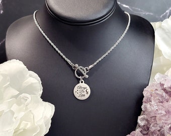 Always Be Lilith Stainless Steel Toggle Necklace-Lilith Necklace,Lilith Jewelry,Always Be Lilith Never Eve,Witchy Neckalce,Witchy Jewelry