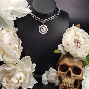 Lilith Stainless Steel Ultimate Choker Charm Necklace-Lilith Jewelry,Lilith Necklace,Lilith Charm,Occult Jewelry,Lilith Sigil,Goddess Charm
