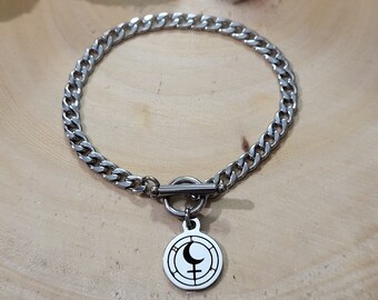 SM Lilith Sigil Toggle Bracelet-Lilith Bracelet,Lilith Jewelry,Witchy Jewelry,Witch Bracelet,Pagan Jewelry,Witchy Gifts for Her,Handmade