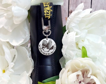 Witchy Sparrow Boot Charm-Shoe Accessories,Boot Jewelry,Gothic Boot Charm,Grunge Boot Charm,Boot Accessory,Witchy Boho Charm,Witchy Vibes