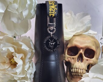 Live Deliciously Boot Charm-Black Phillip Charm-Shoe Accessories,Boot Jewelry,Gothic Boot Charm,Boot Charm,Boot Accessory,Witchy Boot Charm