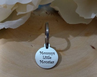 Mommys Little Monster Pet Charm-Pet Tags-Pet Jewelry-Cat Jewelry-Dog Jewelry-Pet Charms-Pet Gifts-Pet Lover-Cat Gift-Dog Gift-Personalized