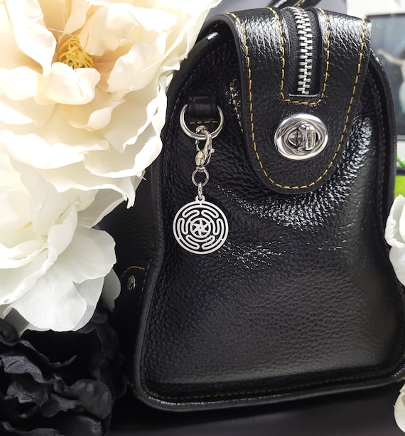 Hecate Stainless Steel Witchy Goddess Purse Charm-Witchy Jewelry,Witch Purse Charm,Occult Charm Jewelry,Witchy Accessories,Purse Charm,Witch