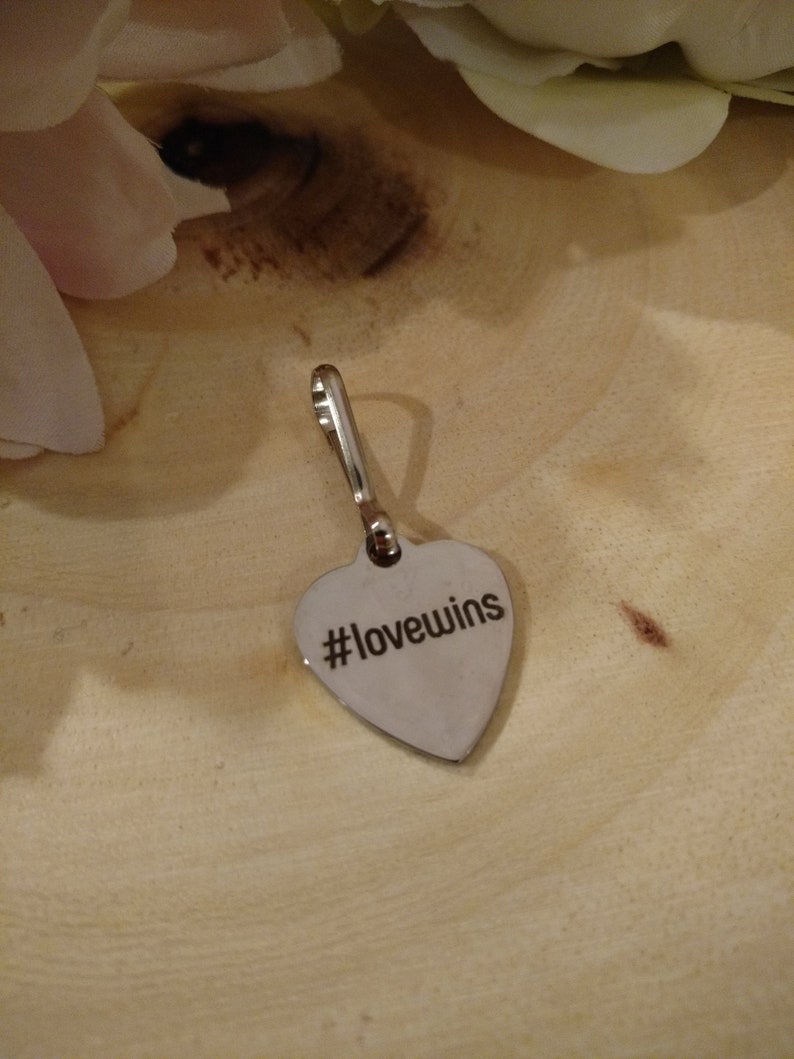 Love Wins Zipper Charm