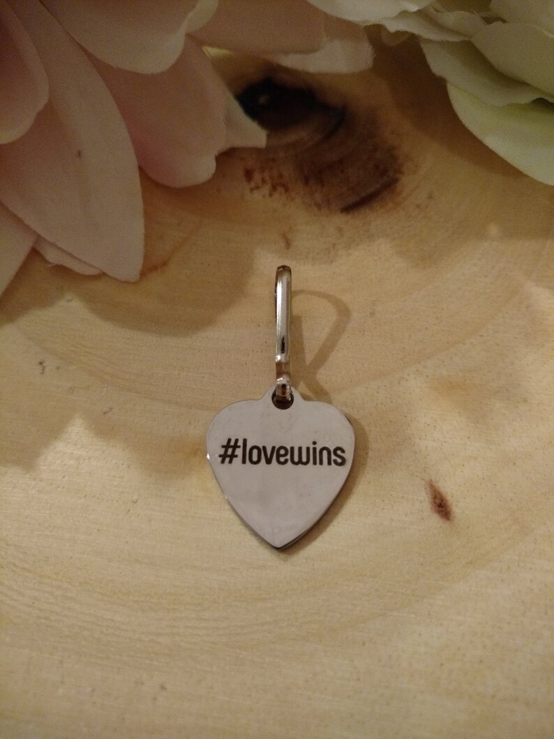 Love Wins Zipper Charm