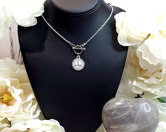 Lilith Sigil Stainless Steel Toggle Necklace-Lilith Necklace,Lilith Jewelry,Always Be Lilith Never Eve,Witchy Necklace,Witchy Jewelry Gift