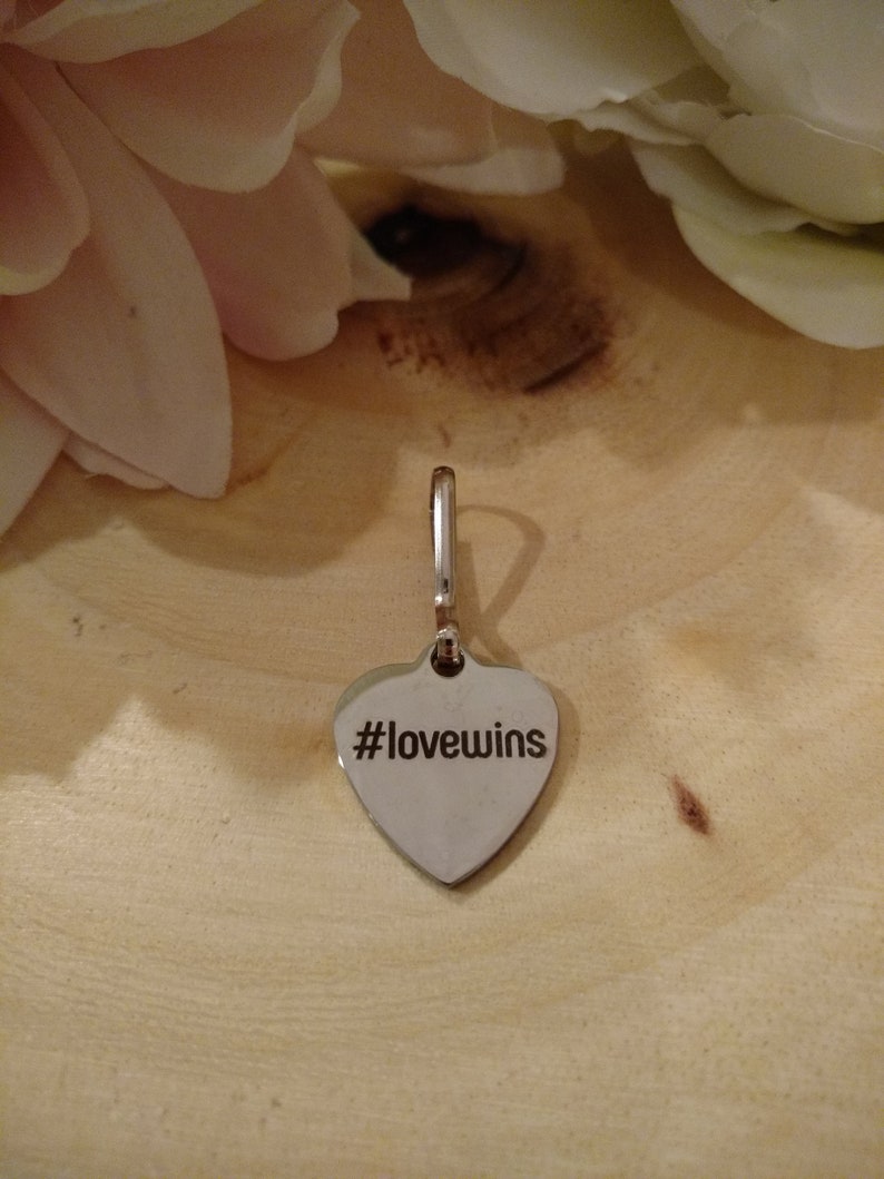 Love Wins Zipper Charm