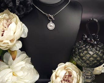 Datura Stainless Steel Toggle Necklace,Witch Necklace,Witchy Jewelry,Witchy Necklace,Occult Jewelry,Witch Gifts,Witchy Gifts,Baneful Plants