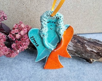 PERSONALIZED ANGEL / guardian angel ornament / baptism gift / shower gift / christmas gift / unique / angel baptism / christmas ornament