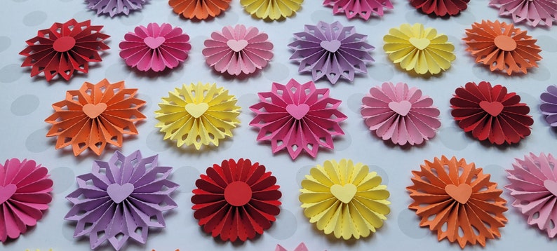 Fun Easter Paper Rosettes Summer Themed Rosette Set Red, Purple, Light