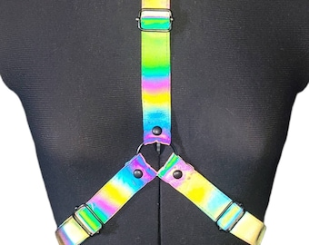 High Visibility Rainbow Reflective harness