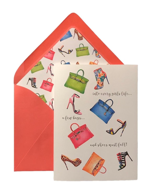 Girl Birthday Greeting Card with Matching Lined Envelope
