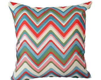 Multicolor 16x16 deaSally Maroon Zig-Zag Print Throw Pillow Multicolor 16x16 deaSally Maroon Zig-Zag Print Throw Pillow