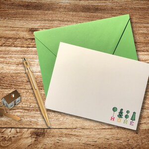 Inicio Tarjetas de nota plana, caja de 10, sobres a juego, tapiario de boj, escritorio, plantas, tarjetas de felicitación, gracias, tamaño A6 6.25" ancho x 4.5" alto