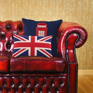 Union Jack UK Flag Pillow Cover, Anglophile England Great Britain, Patriotic, Home Decor, Lumbar Cushion Cover, Rectangular Size 12" X 20"