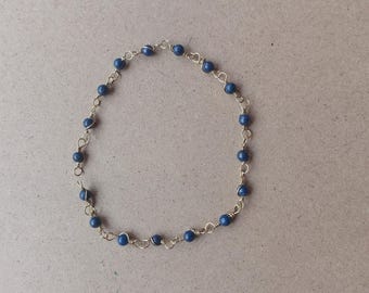 Bracelets de cheville en métal avec pierre