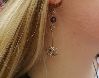 Boucles d'oreilles pendantes étoile