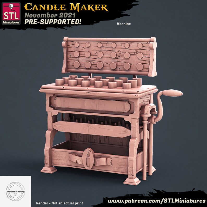 Candle Maker Set STL Miniatures DND Pathfinder RPG Etsy