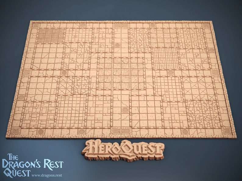 Heroquest 3D Printed Game Board Dragon's Rest FDM - Etsy Australia