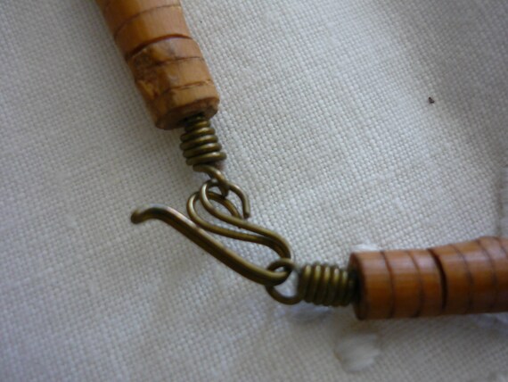 Back to Nature - wood and seed bead necklace - image 4