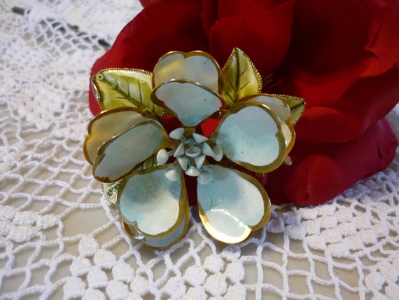 Corocraft Large Flower Brooch 1940's