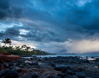 Maui Photograph, Hawaii Landscape Photography, Kahului, North Shore, Storm Photograph, Tropical Rain Storm, Metal, Canvas, Fine Art Photo