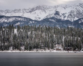 Landscape Photography, Tree Photography, Winter Photography, Wall Art, Fine Art, Pacific Northwest, Wallowa Lake, Snow Photography, Cabin