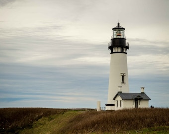 Lighthouse Photograph, Landscape Photography, Wall Art, Fine Art, Pacific Northwest, Yaquina Head, Oregon, Newport, Ocean, Beach, Art Print