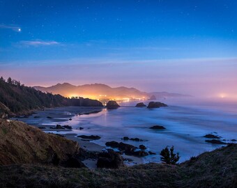 Oregon Photography | Cannon Beach | Ocean Photo | Beach | Wall Decor | Fine Art | Ecola | Twilight