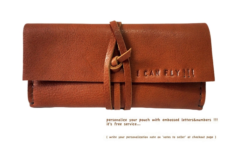 etui // Boite // Blague à tabac Bourse à tabac en cuir noir