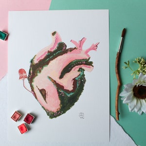 Moss Heart Fine Art Print 8.5X11 inches