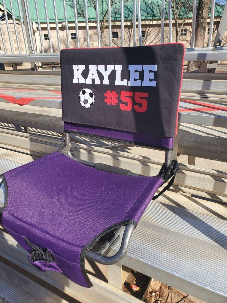 Custom Stadium Seats // School Team Mascot // Personalized // Bungee Cord Cushion  Seat // Canvas and Steel Frame With Bleacher Hook -  Finland